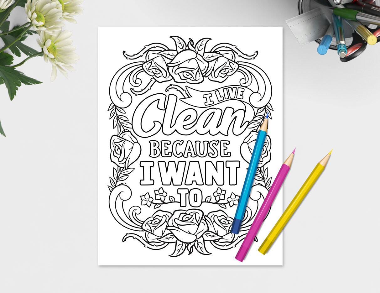 Sober Life Sobreity Coloring Pages Set 2 / Downloadable | Etsy