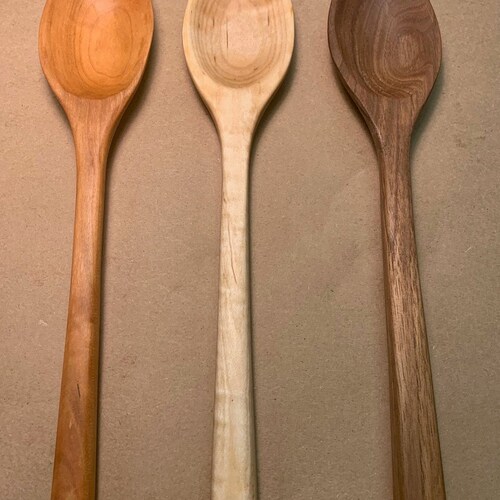 12 Wooden Corner Spoon Handmade Lancaster Cast Iron Etsy