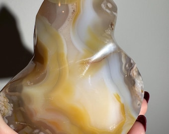 Carnelian & Flower Agate Flame | Madagascar Crystal Decor