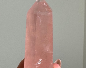Rose Quartz Tower | Heart Chakra Healing Natural Crystal