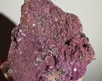 Vibrant Pink Cobalto Calcite Specimen | Raw Congo Mineral Display Crystal