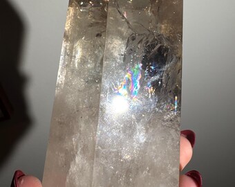 Brazilian Smoky Quartz Tower | Rainbow Crystal Point, 5"