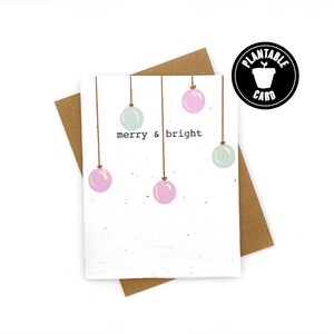 Wildflower Seed Paper Card, Happy Holidays Card, Vrolijk en helder, Vrolijk &Helder, Vakantiekaart, Milieuvriendelijke wenskaart, Plantbare kaart