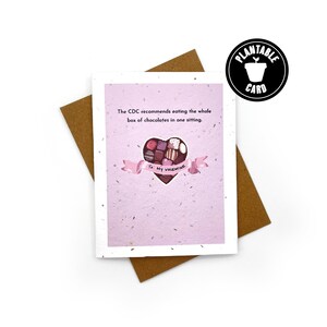 Wildblumen Samenpapier Karte, Lustige Valentinstagskarte für Valentine, Die CDC empfiehlt Scherz, Be My Valentine, Eco-friendly Card