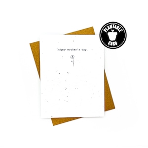 Carta di semi di fiori selvatici, Biglietto felice per la festa della mamma per la mamma, Fiore di papavero, Carta plantable, Regalo per la mamma, Eco-friendly, Biodegradabile,