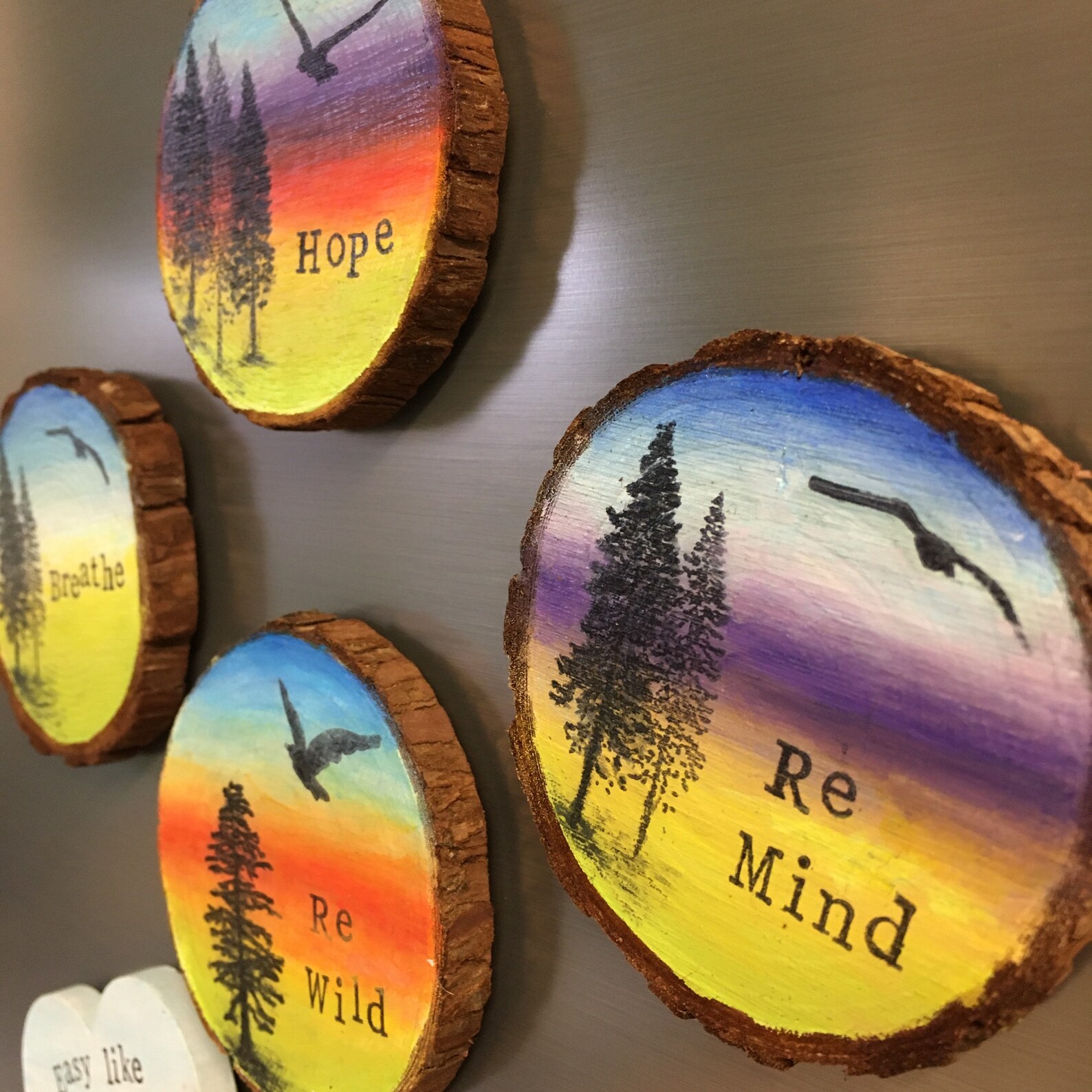 Fridge with Positive Quotes Hand Painted Colourful Etsy