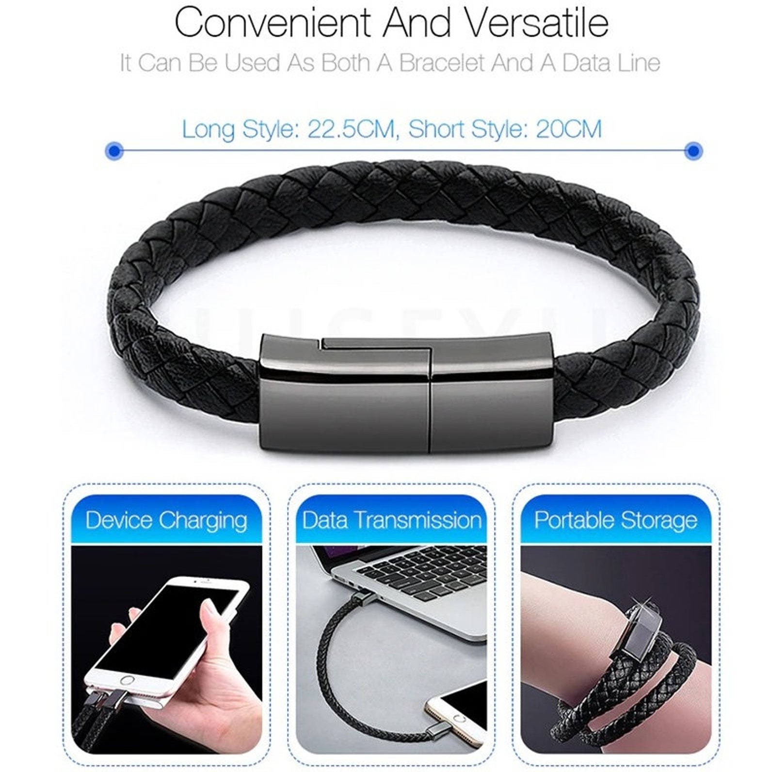 Charging Bracelet Leather Mini Micro USB Bracelet Charger | Etsy