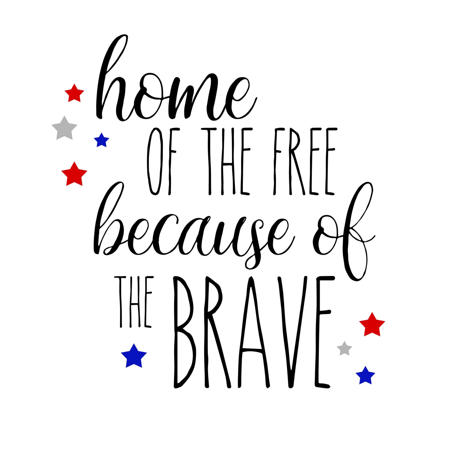 Home of the Free Because of the Brave SVG PNG PDF - Etsy