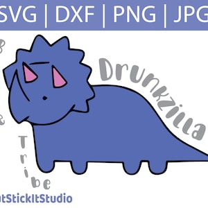 Drunkzilla Triceratop Bridezilla SVG - Vrijgezellenfeest Trip Tshirt - Last Fling