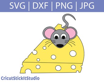 Maus Käse SVG - Mäuse Ratte Cricut - süße Tier Aufkleber