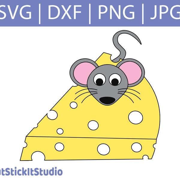 Mouse Cheese SVG - Mice Rat Cricut - Cute Animal Sticker