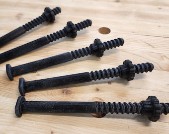 1/8 Scale RC Buggy Threaded Tire Storage Sticks - Set of 5 | 3D Printed Black PETG Plastic