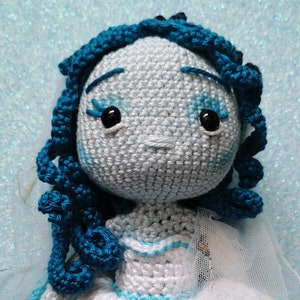 Emily Corpse Bride Crochet Doll - Handmade in Scotland, corpse bride doll, corpse bride plush, Tim burton