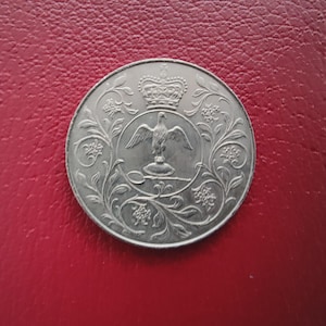 1977 Silver Jubilee Commemorative Crown Coin – Queen Elizabeth II, 25p Crown, Uncirculated Condition