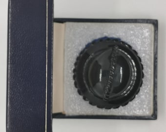 Antique Victorian Whitby Jet Shield Brooch