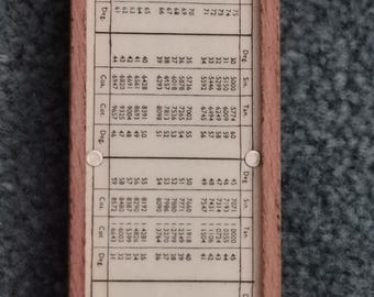 Vintage UNIKAT Rechenschieber • 1950er Jahre Trigonometrie Taschenrechner im Koffer