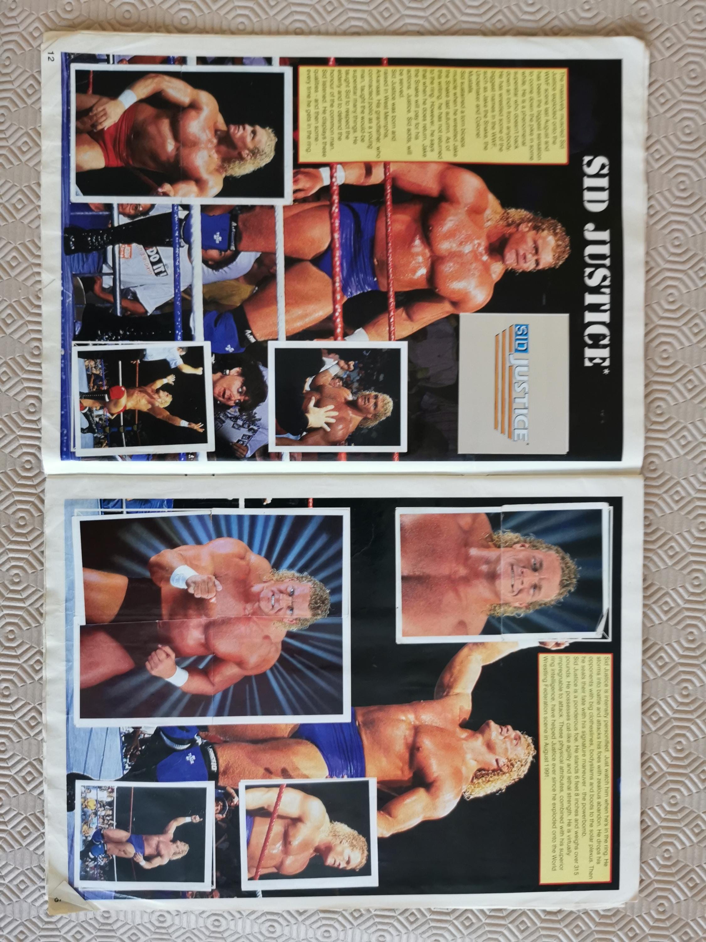 Vintage 1991 WWF Superstars of Wrestling Sticker Album • Merlin