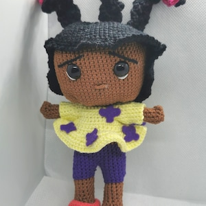 Handmade Rugrats Susie Carmichael Crochet Doll: 90s Nostalgia