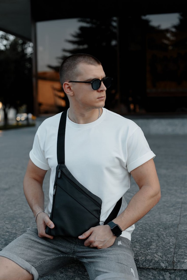 Mens Shoulder Bag / Genuine Leather Bag / Crossbody Bag / Manbag / Men