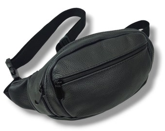 Leather Hip Bag, Crossbody Bag for Men, Travel Fanny Pack