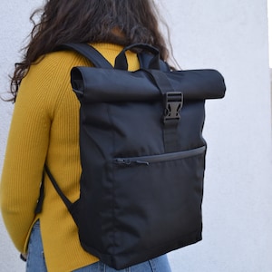 Roll Top Backpack, Man Roll Top | Vegan Backpack, Backpack for Laptop | Woman Roll Top, Backpack for Traveling | Macbook Backpack