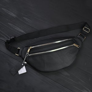 Sac ceinture en cuir hommes/femmes, sac banane noir, sac banane, sac banane, sac banane, sac banane en cuir, sac banane homme femme en cuir noir