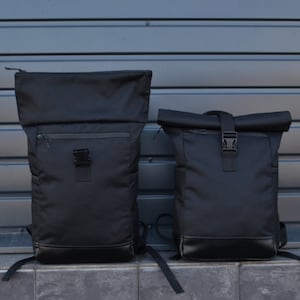 Roll Top Backpack, Man Roll Top | Vegan Backpack, Backpack for Laptop | Woman Roll Top, Backpack for Traveling | Macbook Backpack