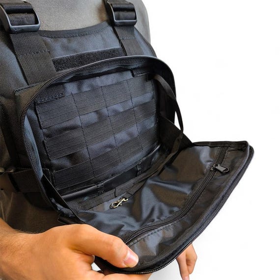 Tadoiooy Sac à Poitrine, Gilet Tactique, Sac De Plate-Forme De Poitrine Sac Multifonctionnel Hands Free Chest Harness Pack Pour Courir Le Camping Noir