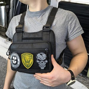 Tactical Chest Bag – Cordura 1000D – EDC Crossbody with Patch Panel and MOLLE