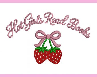 Hot Girls Read Books Borduurontwerp - Booktok-borduurbestand