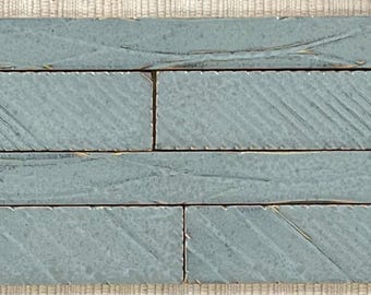 Handmade Scored Tiles: Blue Ash Glaze, Kitchen/Bath, Sold by Sq.Foot