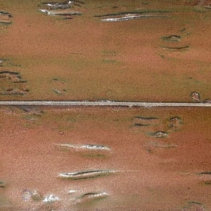 Handmade Bark Tile: Brick Red Artisan Backsplash, Fireplace Surround