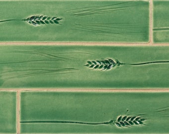 Handmade Green Wheat Tile: Kitchen Bathroom Backsplash