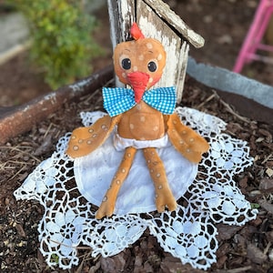 Handmade Primitive Chicken Doll, Farmhouse Decor, Easter Decor, Chicken Lover&#39;s Gift, Handmade Keepsake