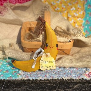 Primitive Handmade Banana, Farmhouse Decor, Bowl Fillers, Hostess Gifts, Teacher Gifts, Banana Lover&#39;s Gifts, Whimsical Banana Doll, Banana