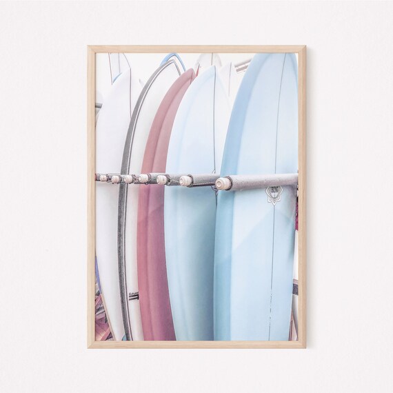 Surfboards Wall Art INSTANT DOWNLOAD Surf Art Print Pastel Etsy