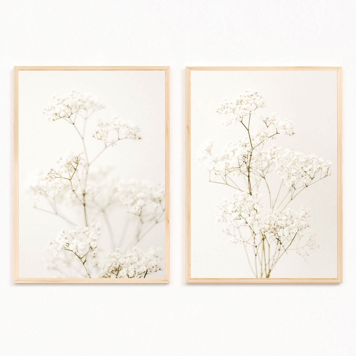 White Flowers Set of 2 INSTANT DOWNLOAD Floral Wall Art Etsy UK