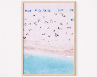 Aerial Beach Print, INSTANT DOWNLOAD, Pastel Beach Printable, Ocean Print, Beach Wall Art, Beach House Decor, Boho Beach Print, Summer Print