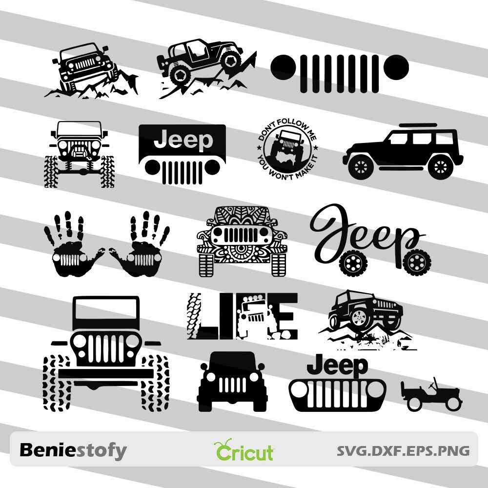 Jeep Svg, Vehicle Svg, Bundle, Cricut File, Clipart, Svg, Png, Eps, d…
