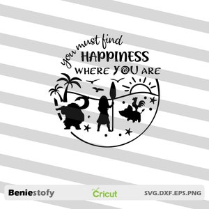 Debes encontrar la felicidad donde estás svg, Cartoon Svg, cricut file, clipart, svg, png, eps, dxf