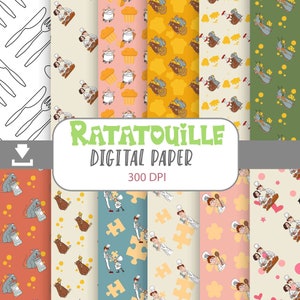 Mouse And Chef Seamless Pattern, Scrapbook Papers, Pattern Paper, Background, Wallpaper, Pattern, 12*12inches -300dpi