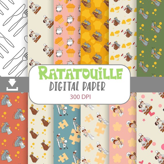 Mouse And Chef Seamless Pattern, Scrapbook Papers, Pattern Paper, Background, Wallpaper, Pattern, 12*12inches -300dpi