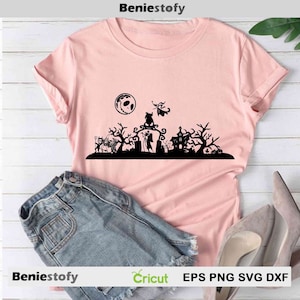 Scène de cauchemar Svg, Halloween Svg, Fichier Cricut, Clipart, Svg, Png, Eps, Dxf