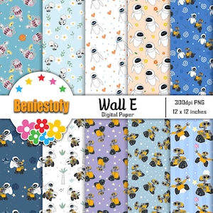 Cute Robot Seamless Pattern, Digital Papers, Scrapbook Papers, Pattern Paper, Background, Wallpaper,  12*12inches -300dpi