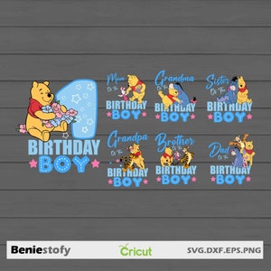 Bundle Family Birthday Boy Svg, Cricut File, Clipart, Svg, Png, Eps, Dxf