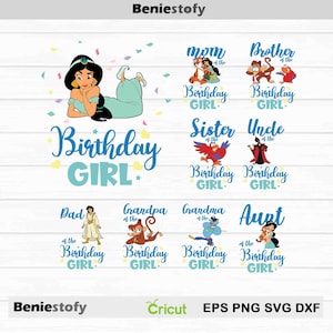 Bundle Family Birthday Girl svg,  Birthday svg, Cricut File, Clipart, svg, png, eps, dxf