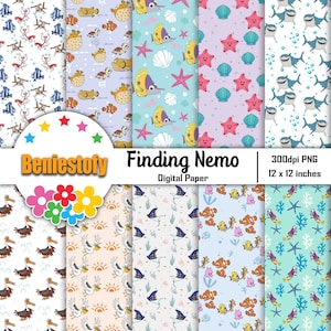 Fish Seamless Pattern, Digital Papers, Scrapbook Papers, Pattern Paper, Background, Wallpaper,12*12inches -300dpi