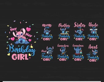 Bundle Family Birthday Girl svg,  Birthday svg, Cricut File, Clipart, svg, png, eps, dxf