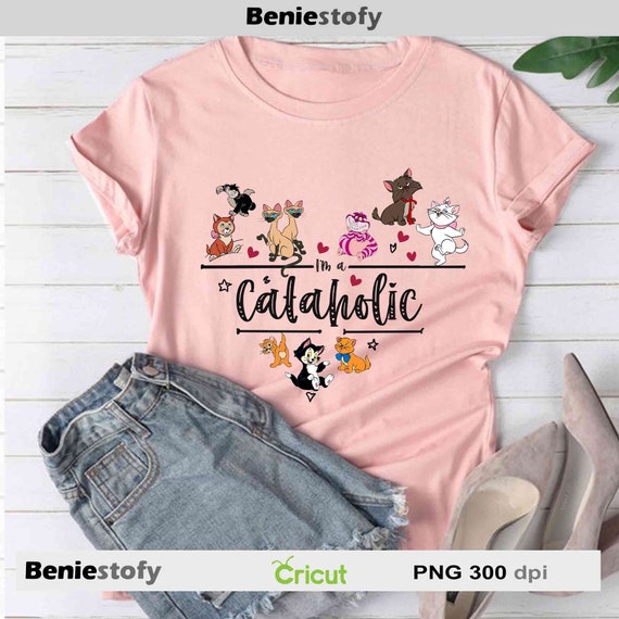 I'm A Cataholic Png, Cat Lover Png, Cartoon Png, Png Digital Images 300dpi
