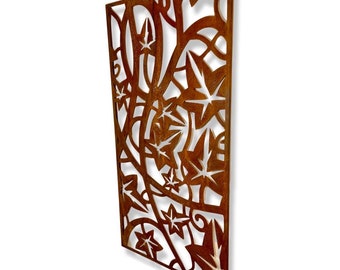 Laser Cut Steel Garden Privacy Decorative Screen Panels with Ivy Design